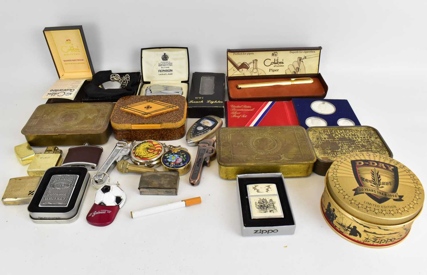 A large collection of mixed cigarette lighters to include Ronson, Football Cap, false cigarette, - Image 2 of 2