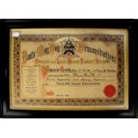 A First Prize certificate for the 'Bootle May Day Demonstration Draught and Light Horse Turnout