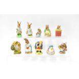 ROYAL ALBERT; ten Beatrix Potter figures to include 'Samuel Whiskers', 'Appley Dapply', 'Peter