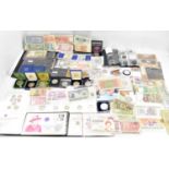 Various mixed coins, coin sets, vintage, modern, some silver, also some circulated coins