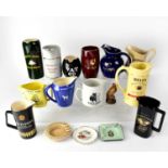 A large quantity of Scots whisky advertising jugs for a large variety of distillers, to include