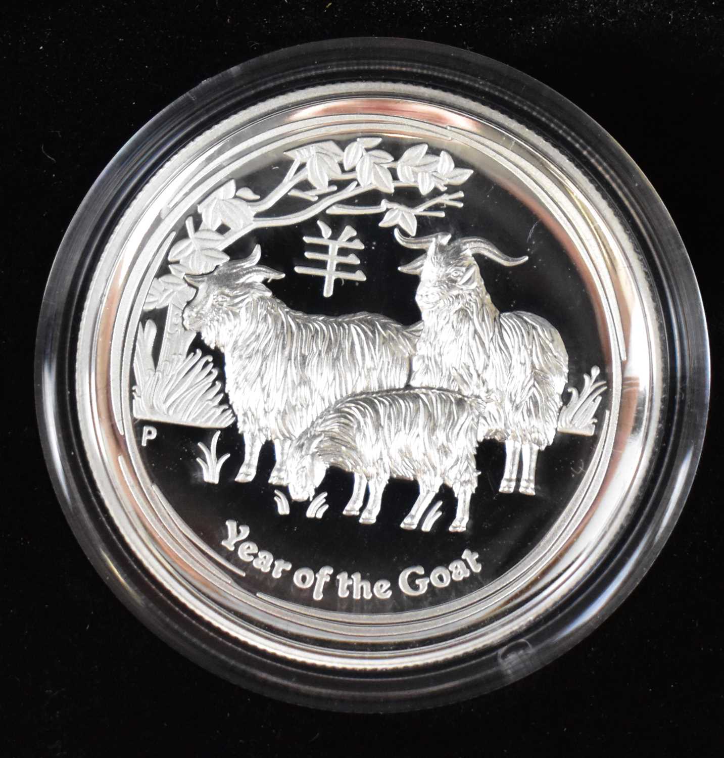 PERTH MINT, AUSTRALIA; an Australian Lunar Silver Coin Series 2 Year of the Goat 2015, 1oz silver