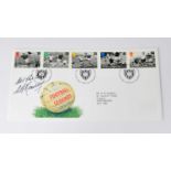 ALF RAMSEY; a first day cover bearing signature and dedication, 'All the best, Alf Ramsey'.Condition
