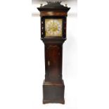 EDMUND SCHOLFIELD, ROCHDALE; an 18th century and later stained oak cased longcase clock with