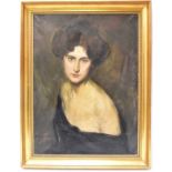 ATTRIBUTED TO BOLESLAW VON SZANKOWSKI (Polish, 1873-1953); oil on canvas, portrait of a lady (