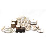 A quantity of mid-20th century Japanese tea and dinnerware, to include a white and pale blue
