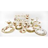 ROYAL ALBERT; a quantity of teaware to include cups, saucers, small plates, serving plate, teapot