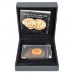 An Elizabeth II 1966 sovereign, mounted in Perspex slab, with certificate of authenticity and