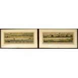 A pair of prints, plate one to four from the 'Travelling on the Liverpool and Manchester Railway