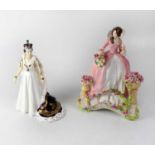 ROYAL STAFFORDSHIRE; two figures, 'Spring Enchantment', height 30cm, and 'Queen Elizabeth II' in her