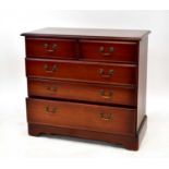 WILLIAM LAWRENCE; a 20th century mahogany chest of two short over three long drawers, on bracket