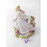 ROYAL WORCESTER; figure, 'Titania, The Queen of the Fairies', height 26cm (af).Condition Report: One