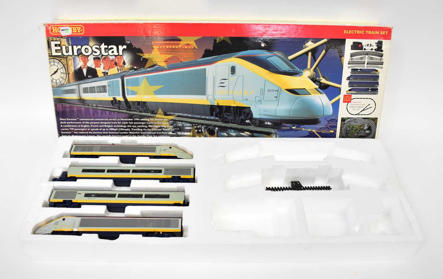 HORNBY; a OO gauge Eurostar electric train set, No. R1013.Condition Report: Lacking track