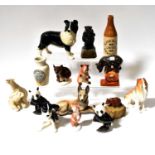 A quantity of mainly animal ceramics to include Sylvac dogs, Konakova Russian bears, Russian pandas,