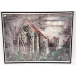 AFTER JOHN PIPER; a coloured print of Dorchester Abbey, bearing printed signature lower left, 57 x