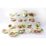 A Solian Ware part dinner service in the 'Belle Fiore' pattern, No. 521, comprising tureens, plates,