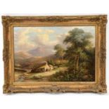 ATTRIBUTED TO SAMUEL BOUGH, R.S.A. (1822-1878); 19th century oil on canvas, rural landscape with