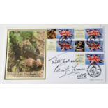 SIR RANULPH FIENNES; a first day cover bearing the signature of the explorer Sir Ranulph Fiennes.