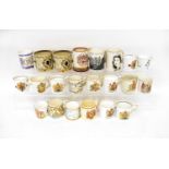 A collection of royal commemorative mugs including Wedgwood Richard Guyatt, and Carl Toms (22).