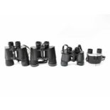 Four pairs of binoculars comprising Super Zenith Triple Tested 10x50 field binoculars, Boots Pacer