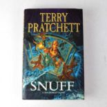 TERRY PRATCHETT; 'Snuff', a Discworld novel, bearing the author's signature and inscribed 'To Harry,