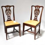 Six Victorian mahogany Chippendale-style dining chairs (6).