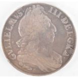 A William III milled silver crown 1697, third laureate and draped bust with legend.Condition Report: