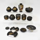 Thirteen early/mid-20th century Satsuma ceramics to include small lidded pots, circular pot, two