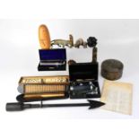 Two cased scientific instruments including a Theodore Hamblin of London example, an Oriental metal