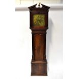 RATHBONE MIDDLEWICH; an early 19th century mahogany longcase clock, the brass dial set with Roman