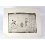 Ten black and white folio sized bookplates, each depicting an early Oriental work of art, each plate