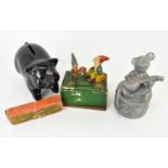 Various mixed collectibles to include a cast aluminium money box with the form of Mickey Mouse