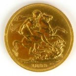 A Victorian full sovereign 1899, George and Dragon, London Mint.