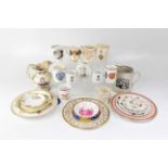 A good quantity of Royal commemorative ware including Sunderland Lustre glaze cup and saucer