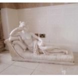 AFTER ANTONIO CANOVA; a Neo-Classical style marble sculpture ‘Pauline Bonaparte as Venus Victrix (