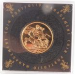 An Elizabeth II proof full sovereign 2015, George and Dragon, encapsulated, with certificate of