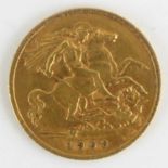 An Edward VII half sovereign 1909, George and Dragon, London Mint.