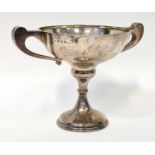 WILLAIM HENRY SPARROW; a George V hallmarked silver twin-handled trophy, Birmingham 1912, height