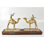 A pair of spelter figures 'The Desert Prince' and 'The Desert Tribesman', both depicting gentlemen