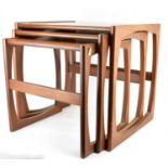 G-PLAN; a nest of three teak tables, the largest 49 x 53 x 43cm.