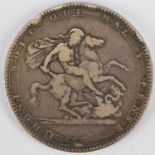 A George III 1818 George and Dragon LIX silver crown.Condition Report: - Definition is average. Text