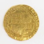 A James I (1603-1625) third coinage, laurel gold coin, approx. 8.75g, diameter ranges from approx.