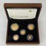 'The 2012 UK Gold Proof Sovereign Five Coin Collection' comprising £5, double sovereign,