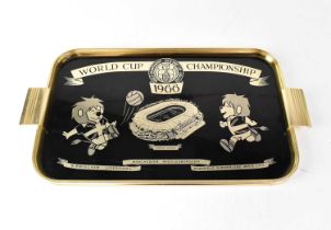 A World Cup 1966 souvenir tray, with ribbon inscribed 'World Cup Championship 1966' and further