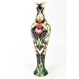 MOORCROFT; a 'Jewel' pattern vase of slender baluster shape, by Rachel Bishop, limited edition no.