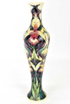 MOORCROFT; a 'Jewel' pattern vase of slender baluster shape, by Rachel Bishop, limited edition no.