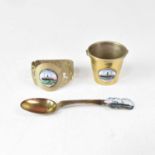 Three silver plated commemorative items for the Pacific Steam Navigation Company shipping line,