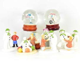 COALPORT; six porcelain figures from the 'Coalport Characters' range, all from 'The Snowman',