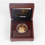 ROYAL MINT; 'The 60th Anniversary of the Queen's Coronation UK £5 Gold Proof Coin', 39.94g, 0.9167