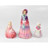 ROYAL DOULTON; three figurines comprising, HN1680 'Tootles', HN1368 'Rose' (af), and HN1505 'Sweet